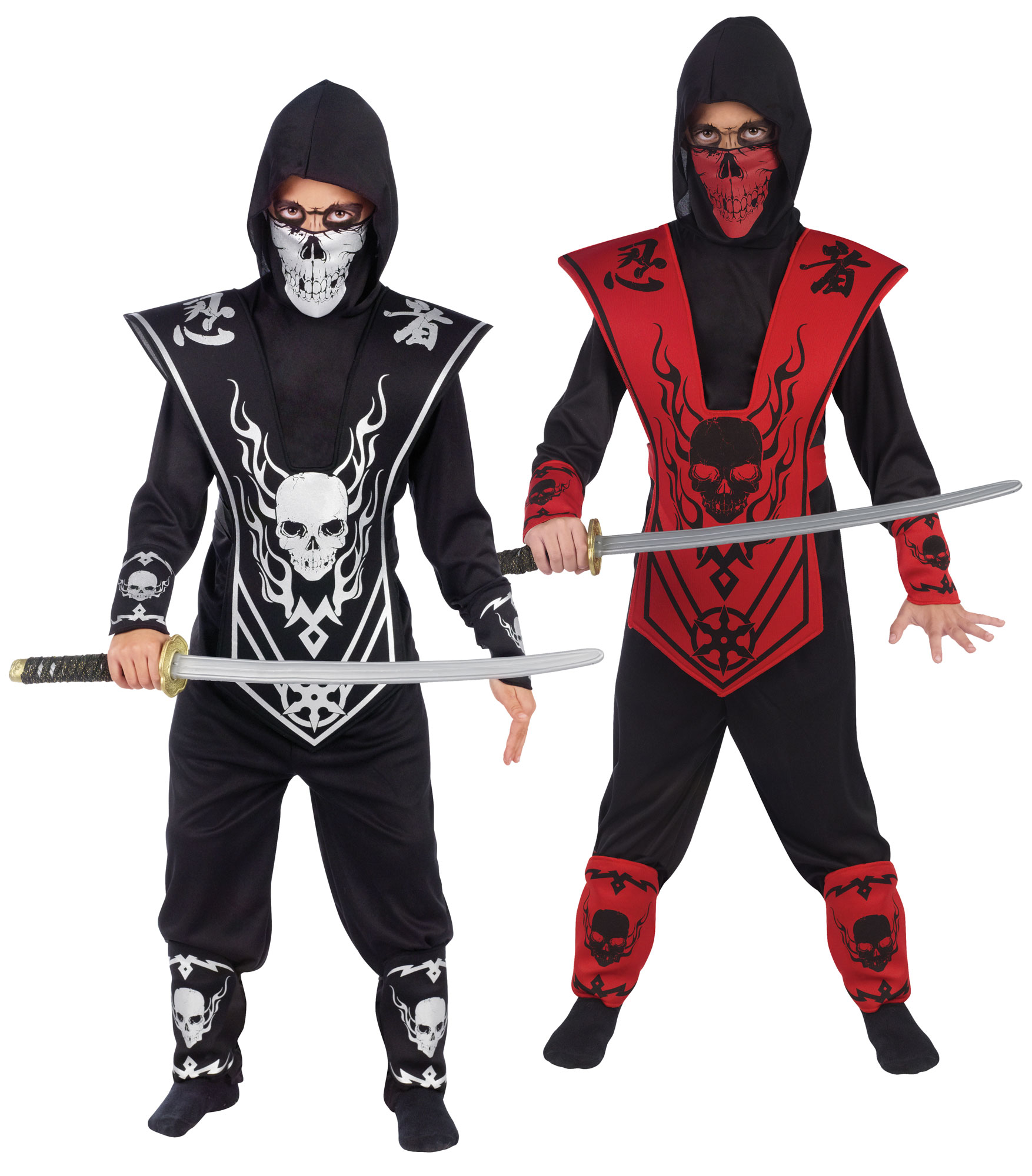 【ユーリンチー】ハロウィン 4 & 8 レザレクション　レプリカ マスク Skull Lord Ninja - Child
