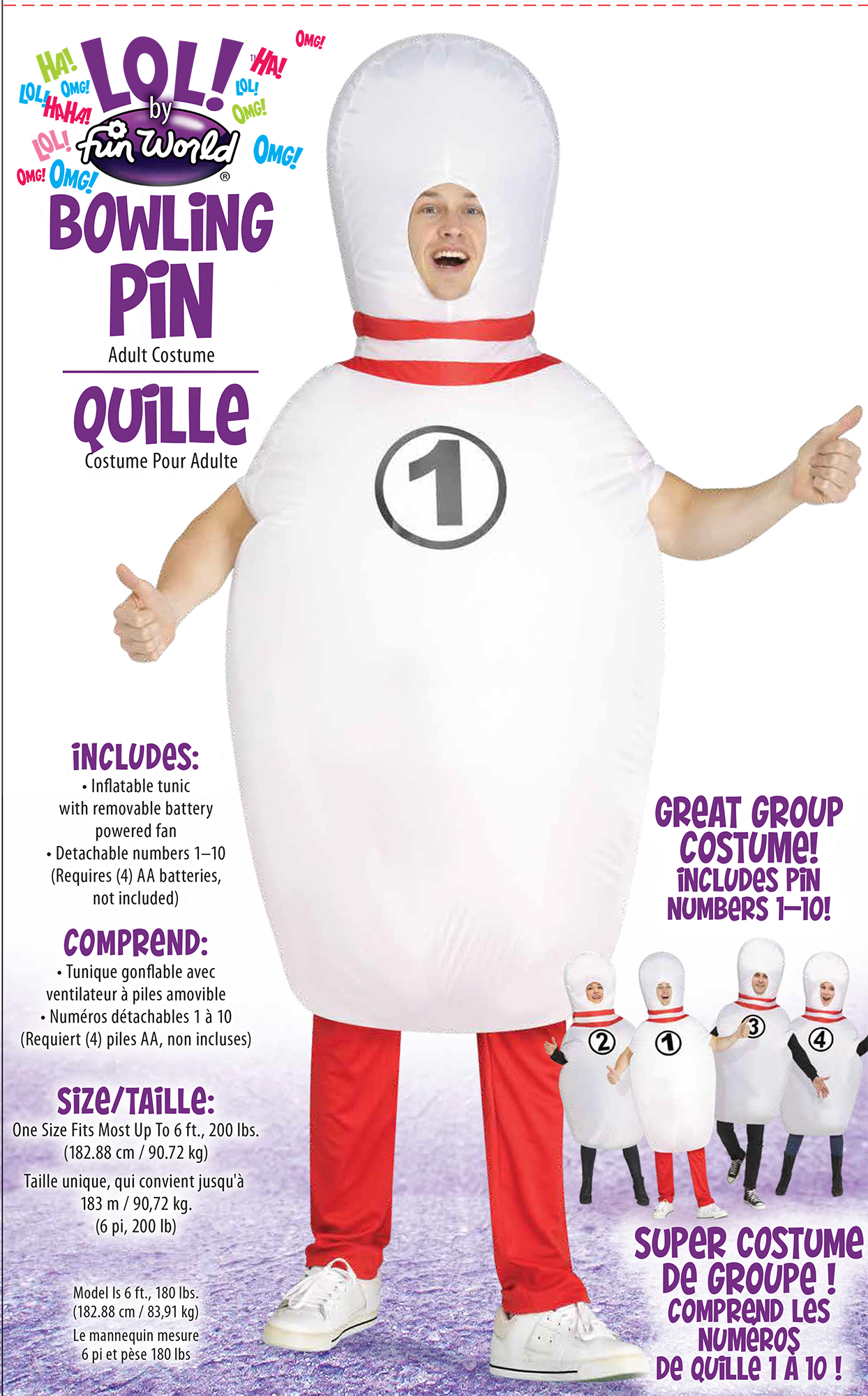 life size inflatable bowling pins