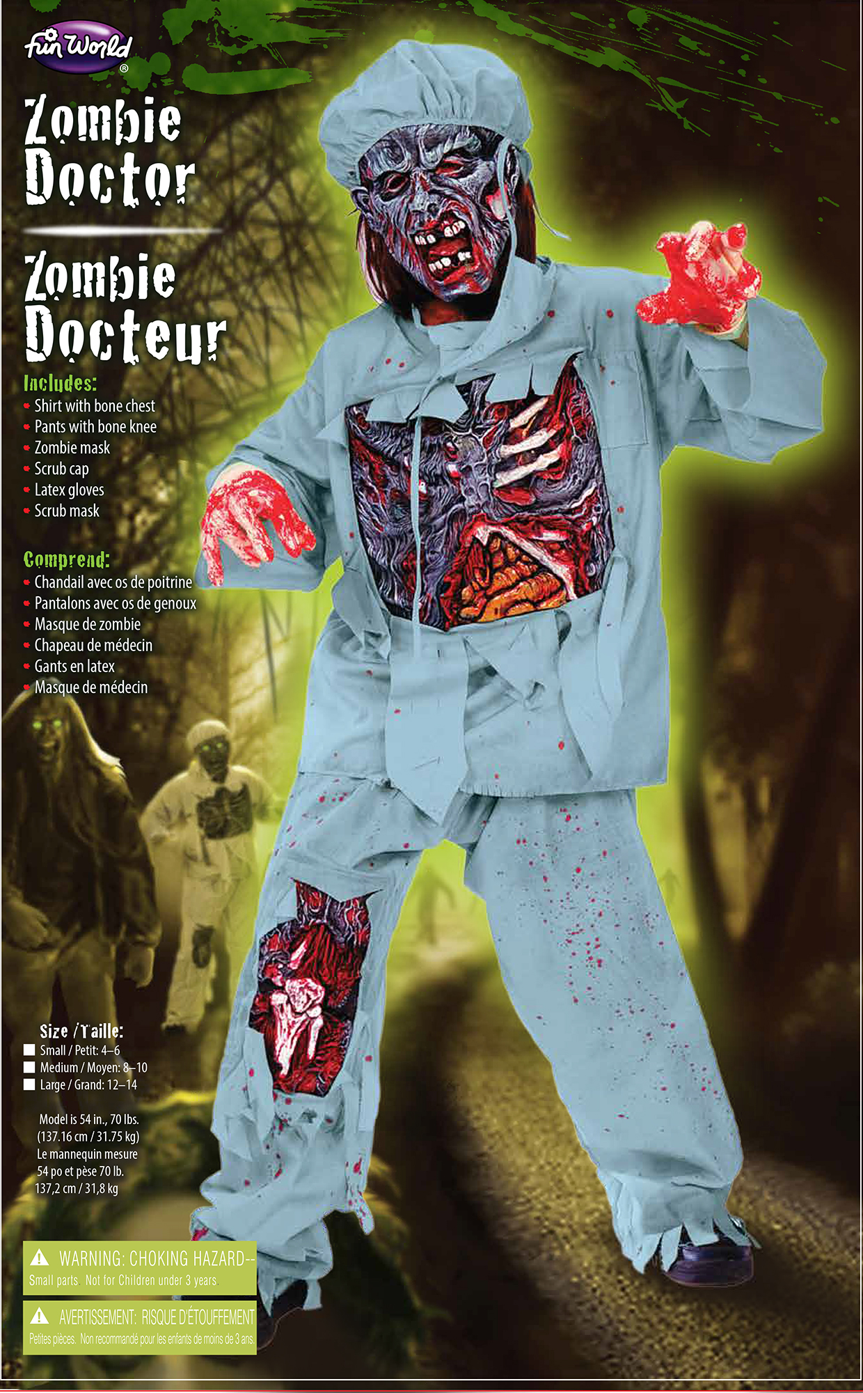 Déguisement de Docteur Zombie pour enfant