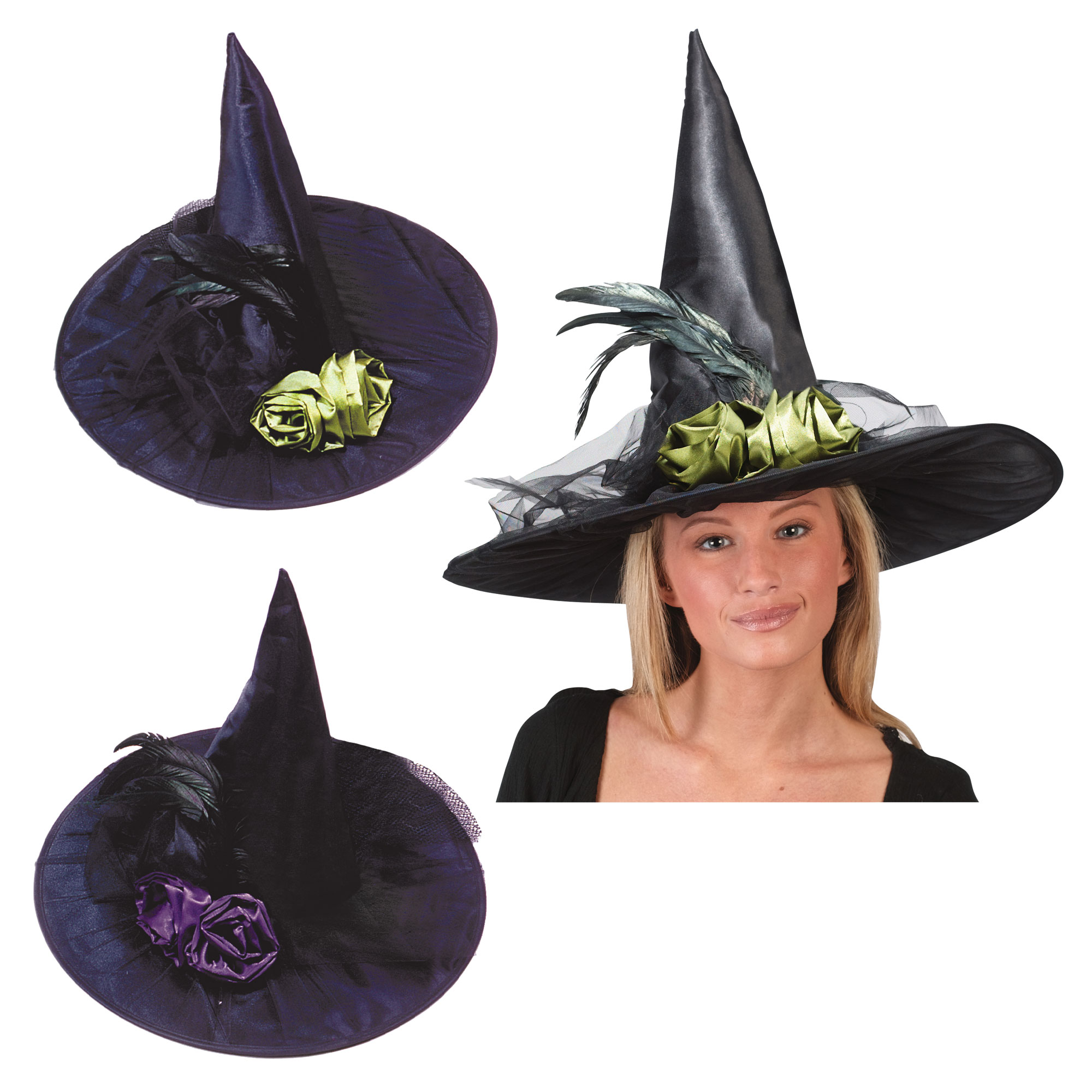 Fancy Feather Witch Hat