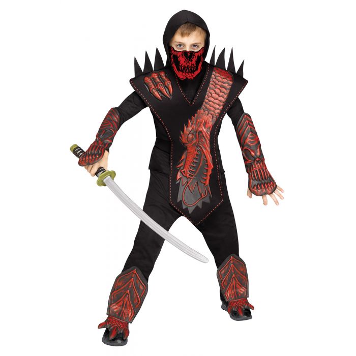 Red Skull Dragon Ninja Costume 
