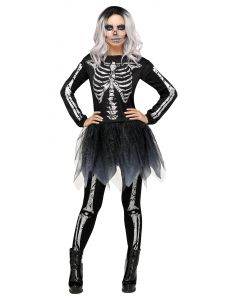 Silver Sparkle Bones Skeleton - Adult
