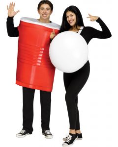 Beer Pong Couple  - 2 Costumes in 1 Bag! - Adult