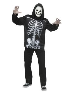 EZ Skeleton Shirt & Mask - Adult
