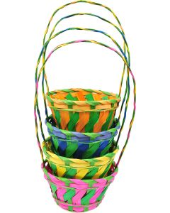 7.5" Color Braid Basket Assortment