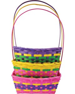 9" Tricolor Round Basket Assortment