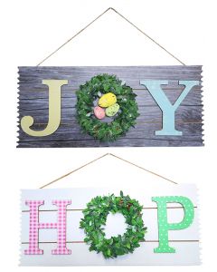 14" Floral Wood Sign Assortment 