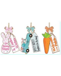  12.75" Wood Door Tags Hanger Assortment 