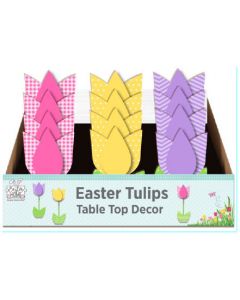 7.5" Table Top Tulips Decor Assortment PDQ 