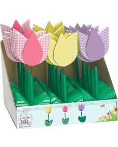 7.5" Table Top Tulips Decor Assortment PDQ 