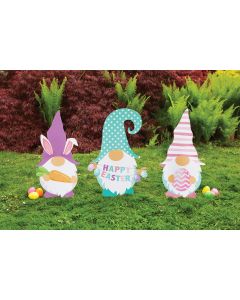 24" Easter Lawn-Gnome Sign Set