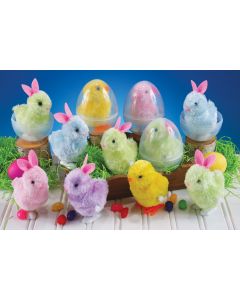 Wind-Up Fun Pals in 4” Eggs