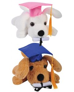6.5" Graduation Plush Puppies