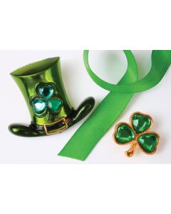 Emerald Shamrock Pin-Ons