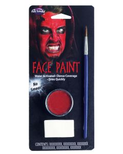 Water Activated Red Face Paint - Compact