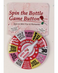 Spin the Bottle Button Pin