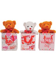 6.5” Plush Bears in Gift Bag Assortment