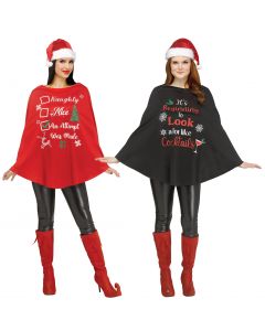 Christmas Party Poncho Assortment - Adult