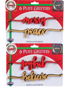 6 Hollyday Plate Greeters Assortment