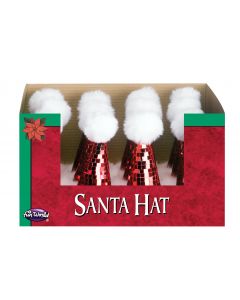 Mirror Santa Hat Decor PDQ