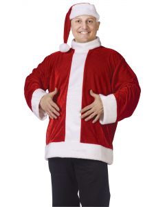 Plus Size Velour Santa Top and Hat - Plus