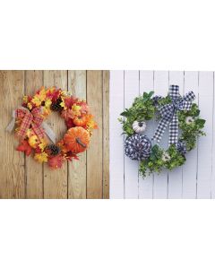 Harvest Deluxe 18” Floral Wreath Assortment 