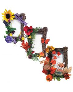 12" Picture Frame Harvest Wreath Assortment