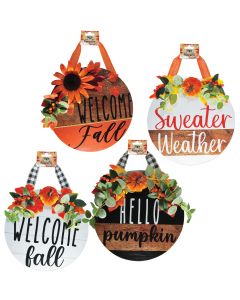 12" Fall Greeting Sign Assortment