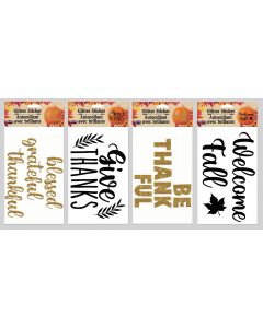 Fall Glitter Pumpkin Stickers