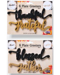 6 Harvest Plate Greeters Assortment