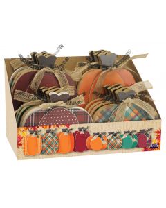 Printed Pumpkin Décor Assortment