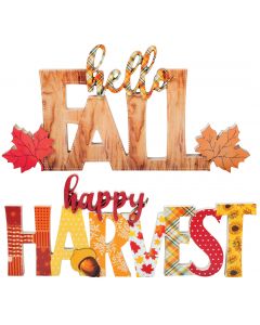 15" Fall Greetings Tabletop Sign Assortment