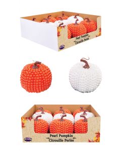 3" Pearl Pumpkin Decor Assortment - PDQ