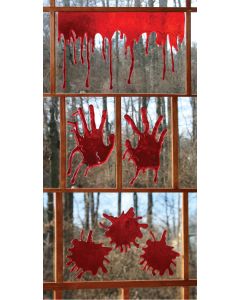 3-D Bloody Window Decor 3 Styles 18" Wide