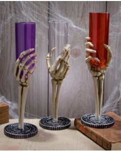 Skeleton Hand Fluted Glass