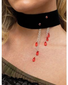 Vampiress Blood Drop Choker