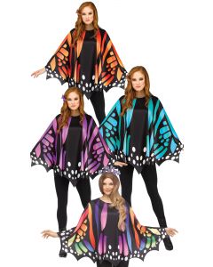 Butterfly Poncho Assortment - Adult