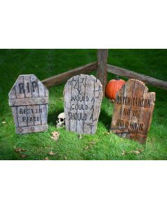 22” Wood-Look Tombstone Assortment