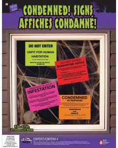 Condemned! Signs 4/Package 