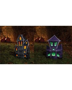 22" LU Folding Haunted House Decor Assortment