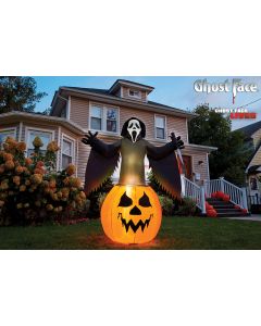 Ghost Face® Pumpkin Lawn Inflatable