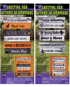 22.5" Halloween Greeting Signs