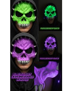 Black Light Skull 1/2 Mask Assortment