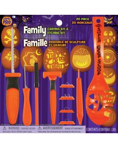 Fun World Ghost Neon Light Pumpkin Carving Kit Standard