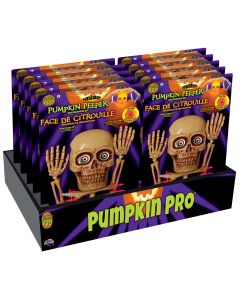 Light Up Skeleton Pumpkin Peeper Kit PDQ