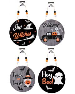 12" Halloween Home Wood Sign Assortment