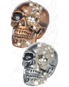 Jewel Tone Skulls w/ Pearls 