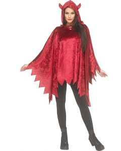 Velour Devil Poncho - Adult