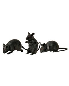 Mini Black Mice - 3 Assorted PDQ