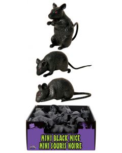 Mini Black Mice - 3 Assorted PDQ